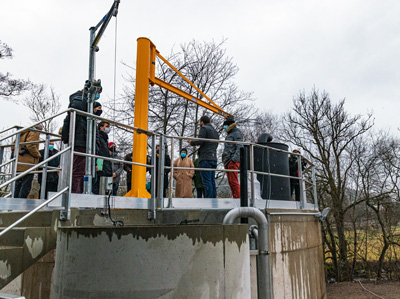 Visite des installations à Lépanges-sur-Vologne